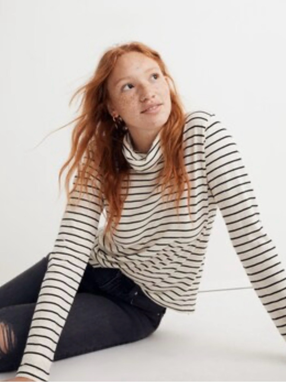 Madewell Whisper Cotton Turtleneck Sz Small